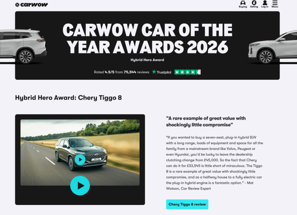 Screenshot of coverage from UK authority automotive media Carwow.png