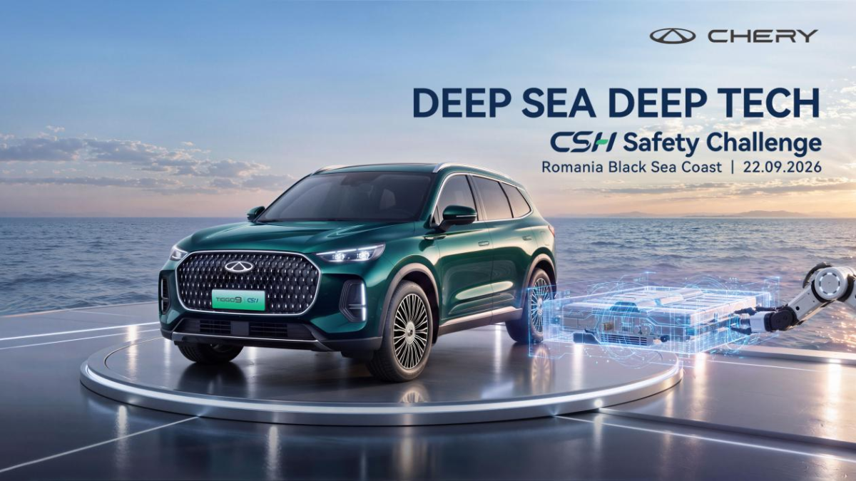 CHERY Global Safety Challenge Makes European Debut with TIGGO 9 CSH on Romania’s Black Sea Coast
